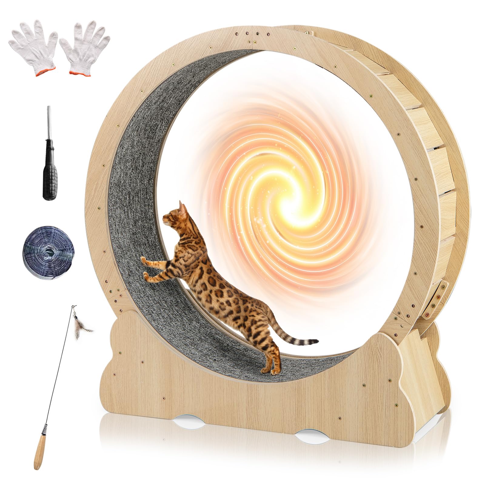 Tangkula Cat Wheel for Indoor Cats for Kitty Fitness